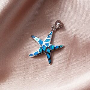 925 Sterling Silver FIRE OPAL NECKLACE, Opal Star, Stunning Fire Opal Pendant
